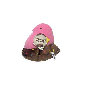 Peeps Chocolate Scented Easter Plush Pink Chick Stuffed Animal 7” New NWT